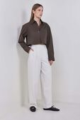 Cropped Poplin Button-Up Top